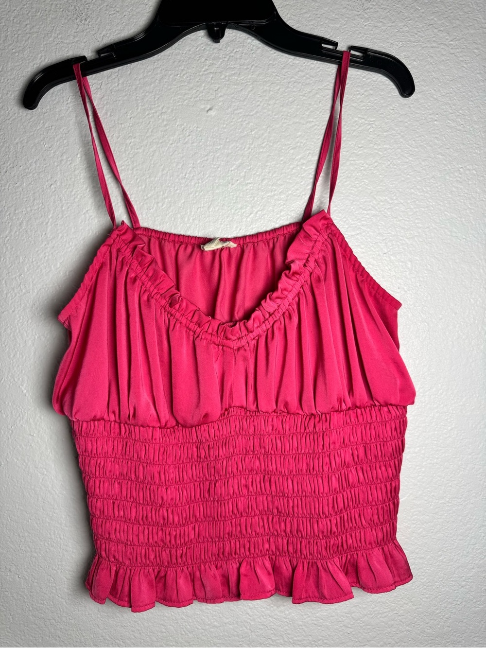 Women’s Hot Pink Smocked Cami Top